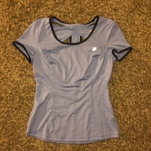 Light Purple Short-Sleeve Dry Fit Fila T-Shirt